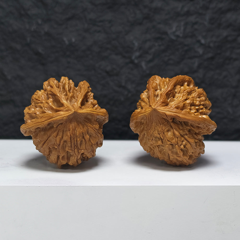 "Kirin Scale Dragon Head" Qi Lin Wen Long Shou YX-E-193941 Collector Wenwan Walnuts Pair | 45.0mm x 49.0mm | YX-E-193941