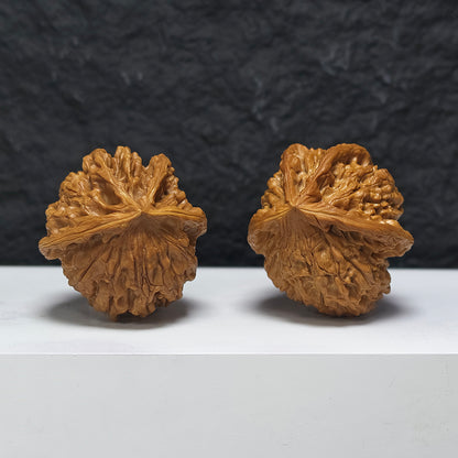 "Kirin Scale Dragon Head" Qi Lin Wen Long Shou YX-E-193941 Collector Wenwan Walnuts Pair | 45.0mm x 49.0mm | YX-E-193941