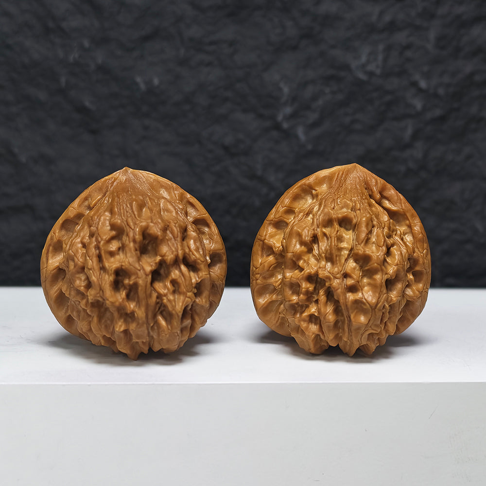 "Kirin Scale Dragon Head" Qi Lin Wen Long Shou YX-E-193941 Collector Wenwan Walnuts Pair | 45.0mm x 49.0mm | YX-E-193941