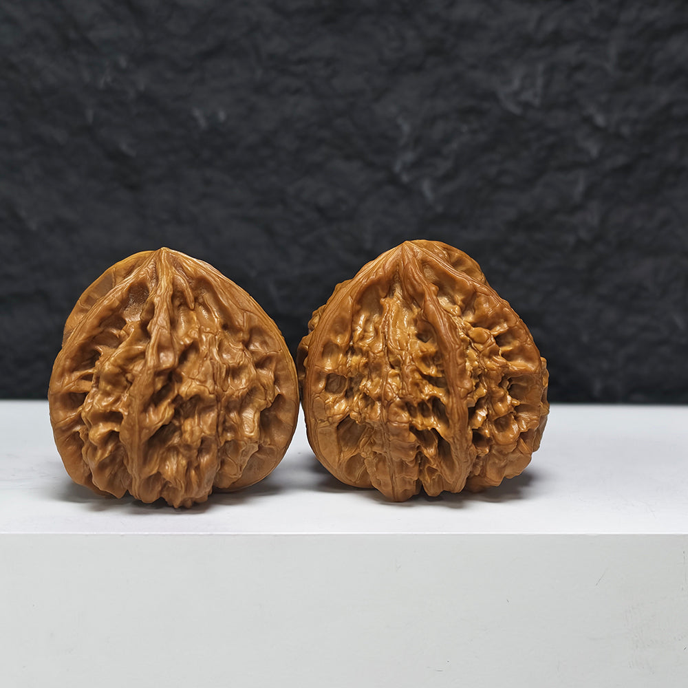 "Kirin Scale Dragon Head" Qi Lin Wen Long Shou YX-E-193941 Collector Wenwan Walnuts Pair | 45.0mm x 49.0mm | YX-E-193941
