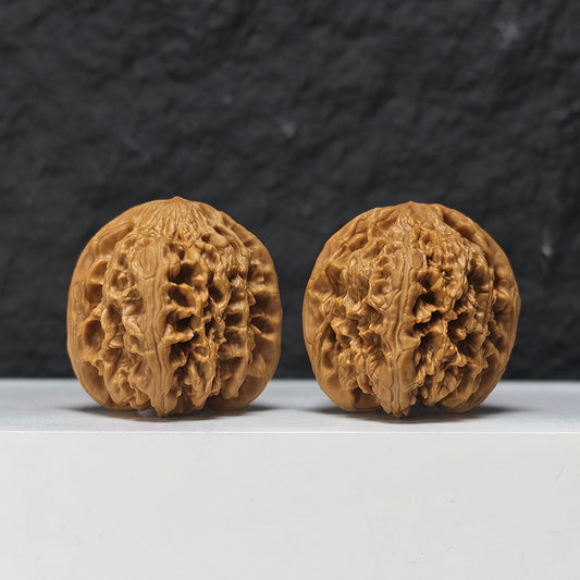 The "Bai Shou Concave Base" Bai Shou Ao Di Lion's Head Pair | S-Grade Collector Tier | 43.0mm x 43.0mm | SZ-S-021358