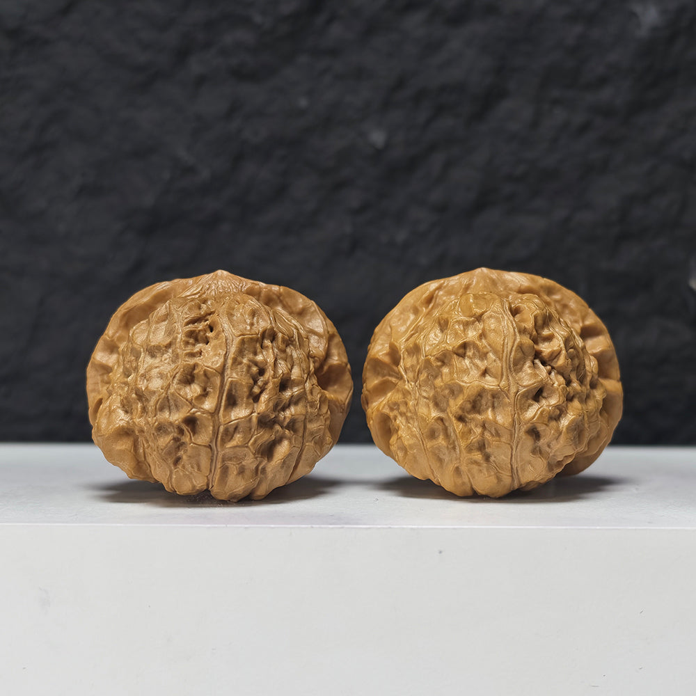 "Pumpkin Dun Lion Head" Nan Gua Dun Collector Wenwan Walnuts Pair | 44.0mm x 45.0mm | SZ-SS-026959