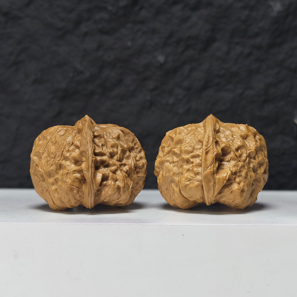 "Pumpkin Dun Lion Head" Nan Gua Dun Collector Wenwan Walnuts Pair | 44.0mm x 45.0mm | SZ-SS-026959