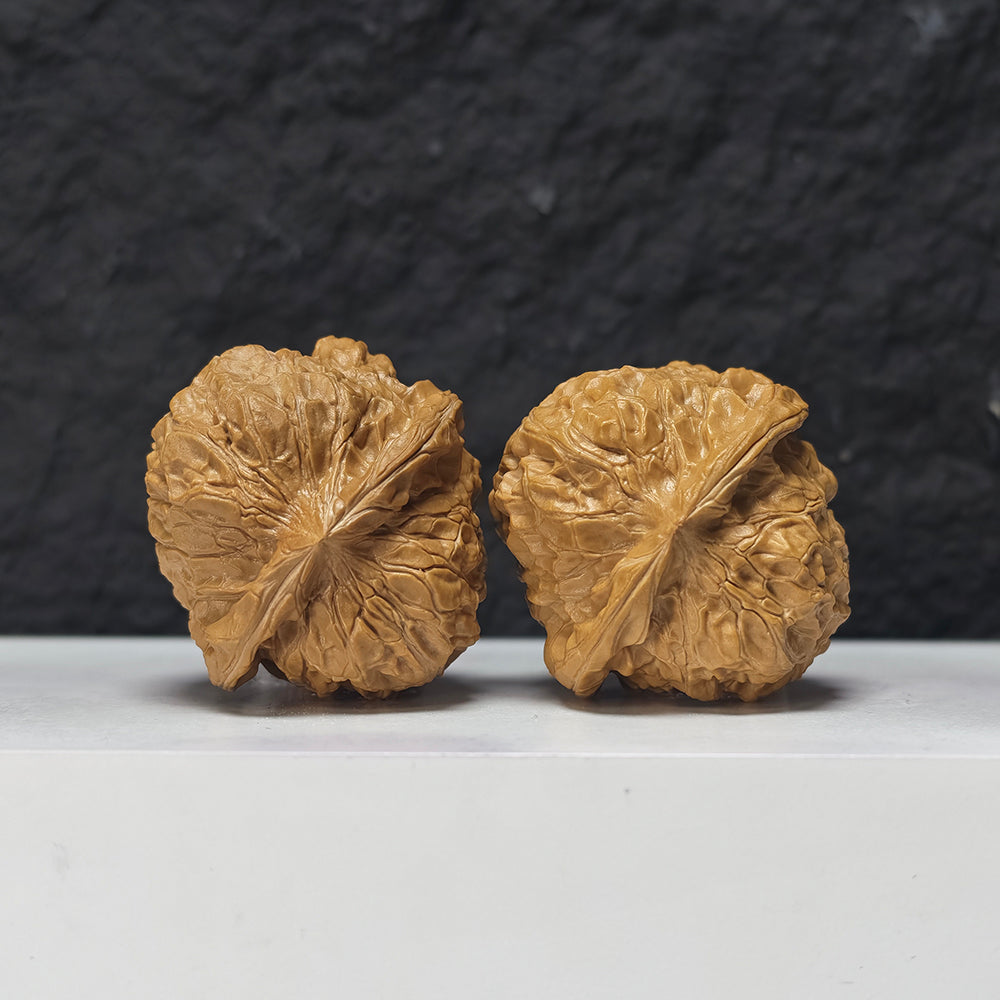"Pumpkin Dun Lion Head" Nan Gua Dun Collector Wenwan Walnuts Pair | 44.0mm x 45.0mm | SZ-SS-026959