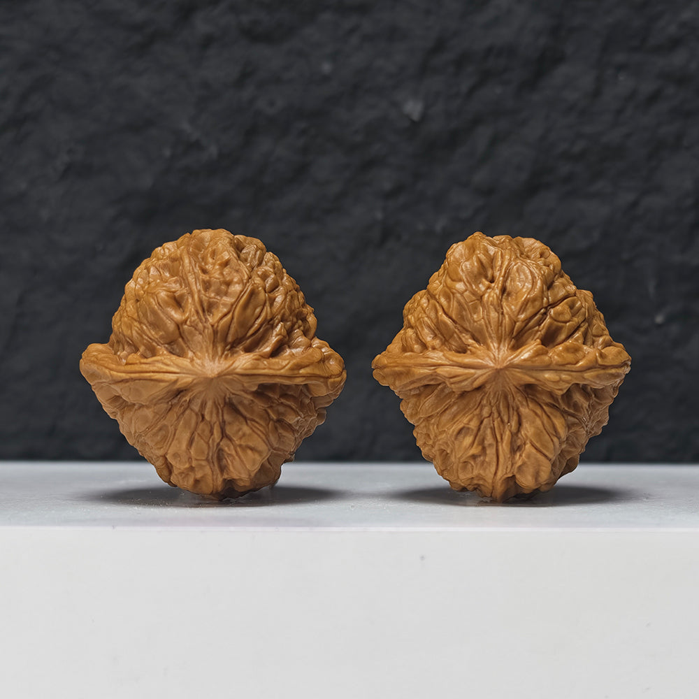 "Little Pumpkin Lion Head" Xiao Nan Gua Lion Head Collector Wenwan Walnuts Pair | 38.0mm x 39.0mm | SZ-S-041951