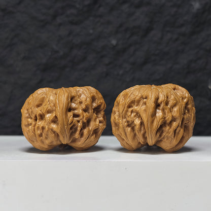 "Rolling Donkey Arch Bridge Concave Base" Lv Da Gun Gong Qiao Ao Di Collector Wenwan Walnuts Pair | 39.0mm x 45.0mm | LDG-S-002958