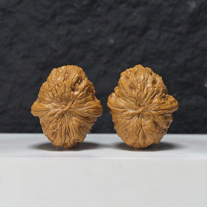 "Rolling Donkey Arch Bridge Concave Base" Lv Da Gun Gong Qiao Ao Di Collector Wenwan Walnuts Pair | 39.0mm x 45.0mm | LDG-S-002958