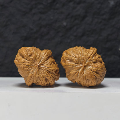 "Rolling Donkey Arch Bridge Concave Base" Lv Da Gun Gong Qiao Ao Di Collector Wenwan Walnuts Pair | 39.0mm x 45.0mm | LDG-S-002958