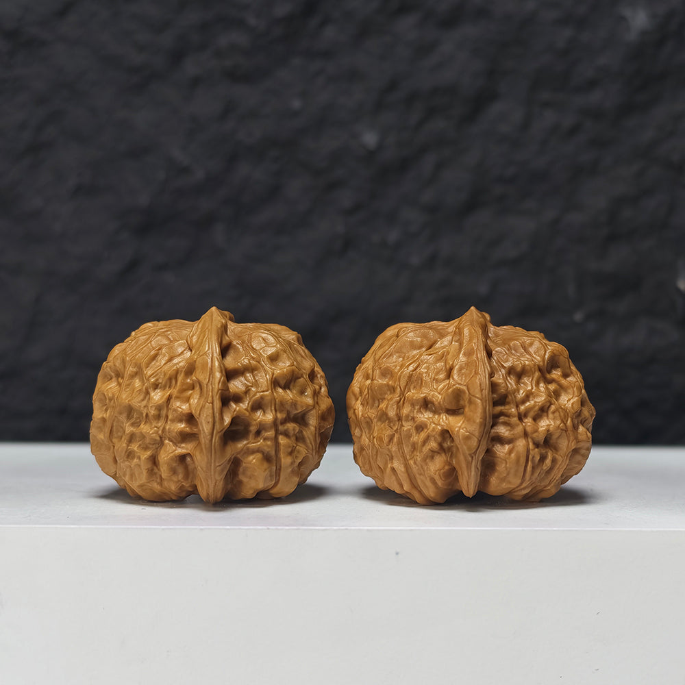 "Arch Bridge Concave Base Little Pumpkin Dun" Gong Qiao Ao Di Xiao Nan Gua Dun Collector Wenwan Walnuts Pair | 38.0mm x 40.0mm | SZ-S-043956