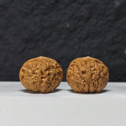 "Arch Bridge Concave Base Little Pumpkin Dun" Gong Qiao Ao Di Xiao Nan Gua Dun Collector Wenwan Walnuts Pair | 38.0mm x 40.0mm | SZ-S-043956