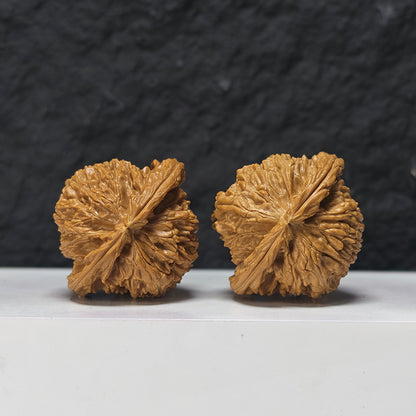 "Concave Base White Lion Head" Ao Di Bai Shi Zi Collector Wenwan Walnuts Pair | 46.0mm x 42.0mm | BSZ-SSS-003952