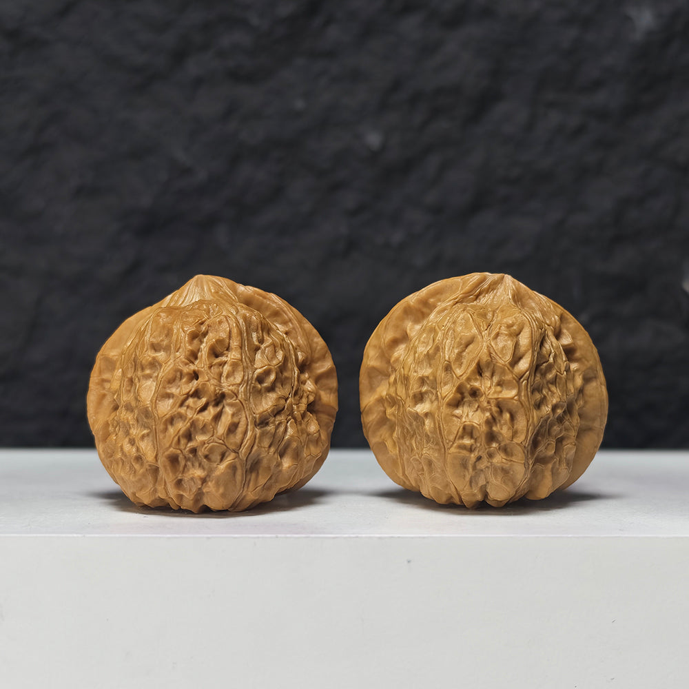 "Concave Base Pumpkin Dun" Ao Di Nan Gua Dun Collector Wenwan Walnuts Pair | 40.0mm x 40.0mm | SZ-S-040947