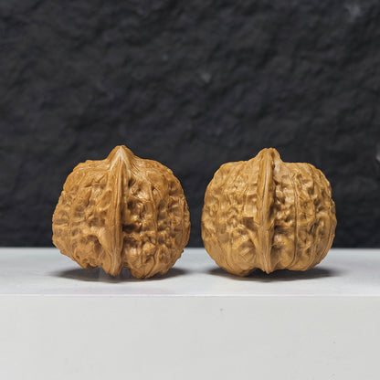 "Concave Base Pumpkin Dun" Ao Di Nan Gua Dun Collector Wenwan Walnuts Pair | 40.0mm x 40.0mm | SZ-S-040947