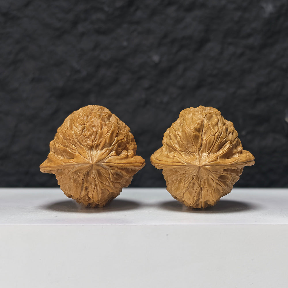 "Concave Base Pumpkin Dun" Ao Di Nan Gua Dun Collector Wenwan Walnuts Pair | 40.0mm x 40.0mm | SZ-S-040947