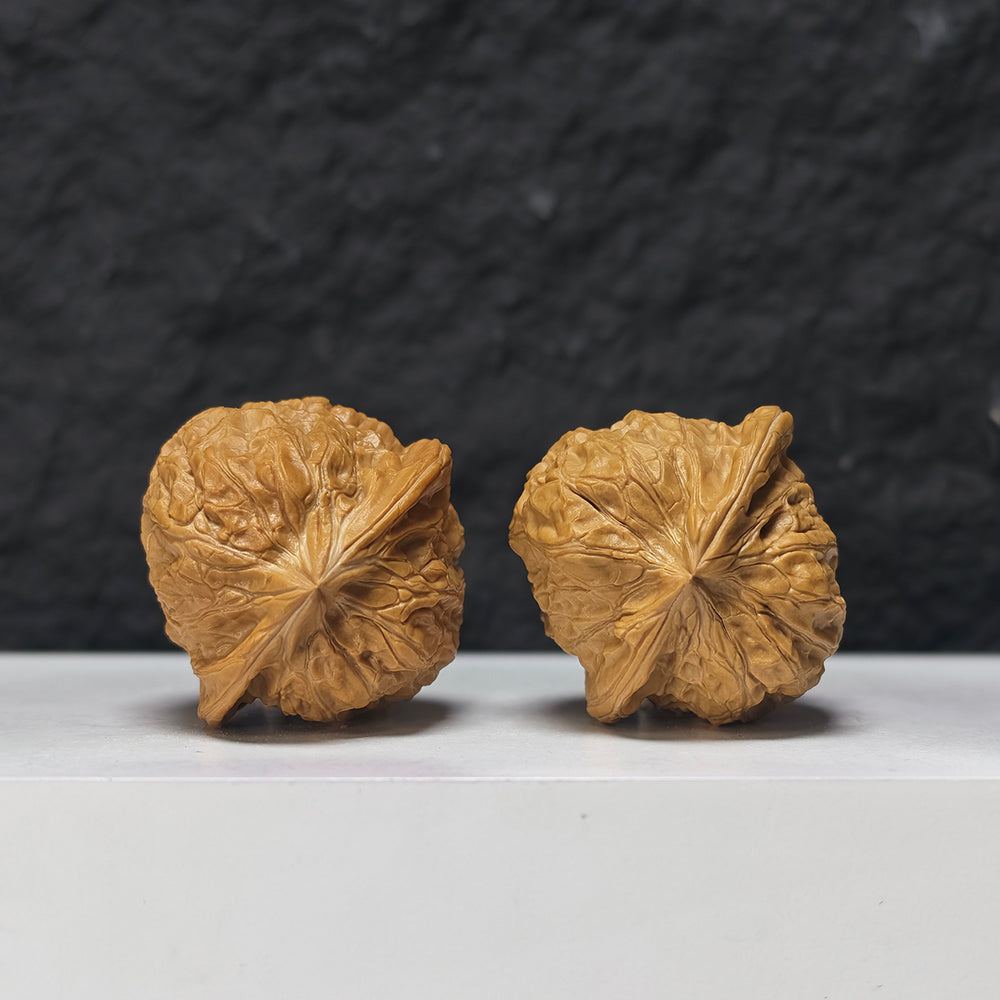 "Concave Base Pumpkin Dun" Ao Di Nan Gua Dun Collector Wenwan Walnuts Pair | 40.0mm x 40.0mm | SZ-S-040947