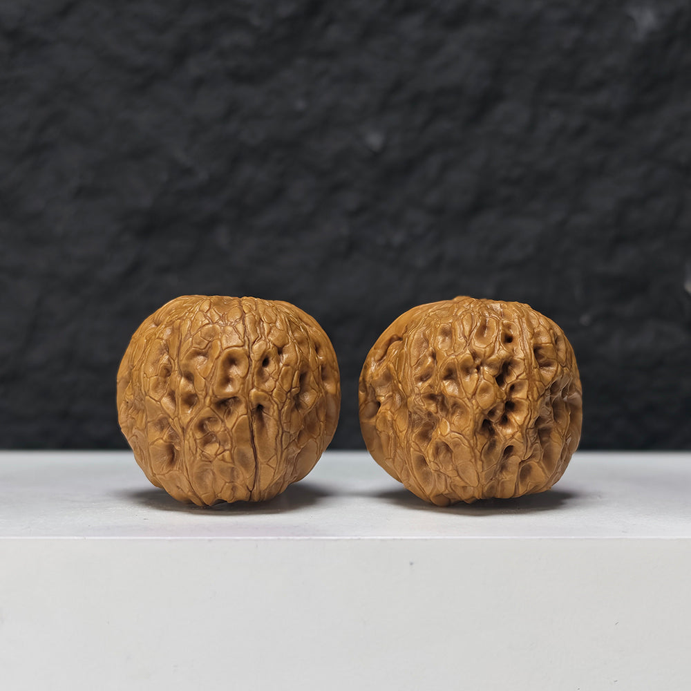 "Rolling Donkey" Lv Da Gun Collector Wenwan Walnuts Pair | 36.0mm x 40.0mm | LDG-S-001950