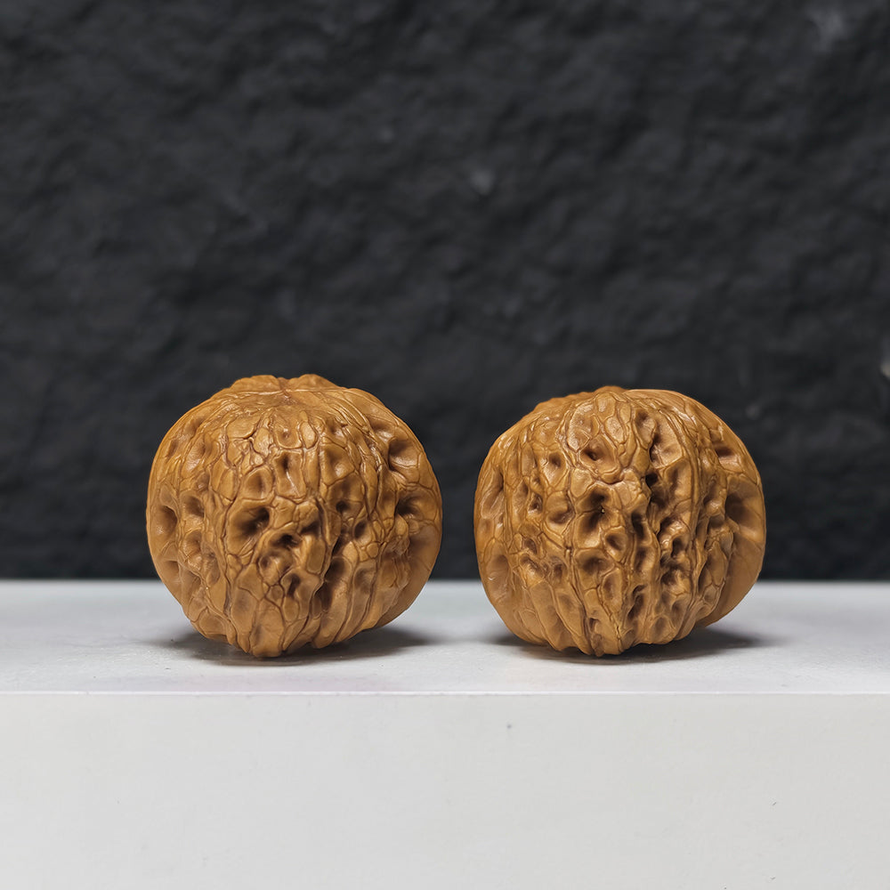 "Rolling Donkey" Lv Da Gun Collector Wenwan Walnuts Pair | 36.0mm x 40.0mm | LDG-S-001950