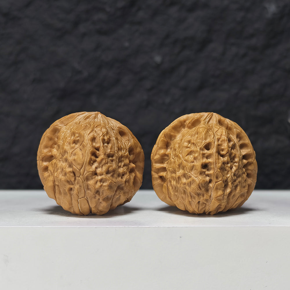 "Pumpkin Dun Lion Head" Nan Gua Dun Collector Wenwan Walnuts Pair | 41.0mm x 41.0mm | SZ-S-042955