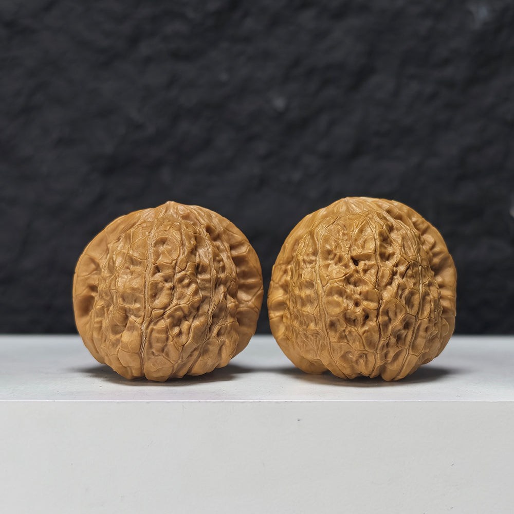 "Pumpkin Dun Lion Head" Nan Gua Dun Collector Wenwan Walnuts Pair | 41.0mm x 41.0mm | SZ-S-042955