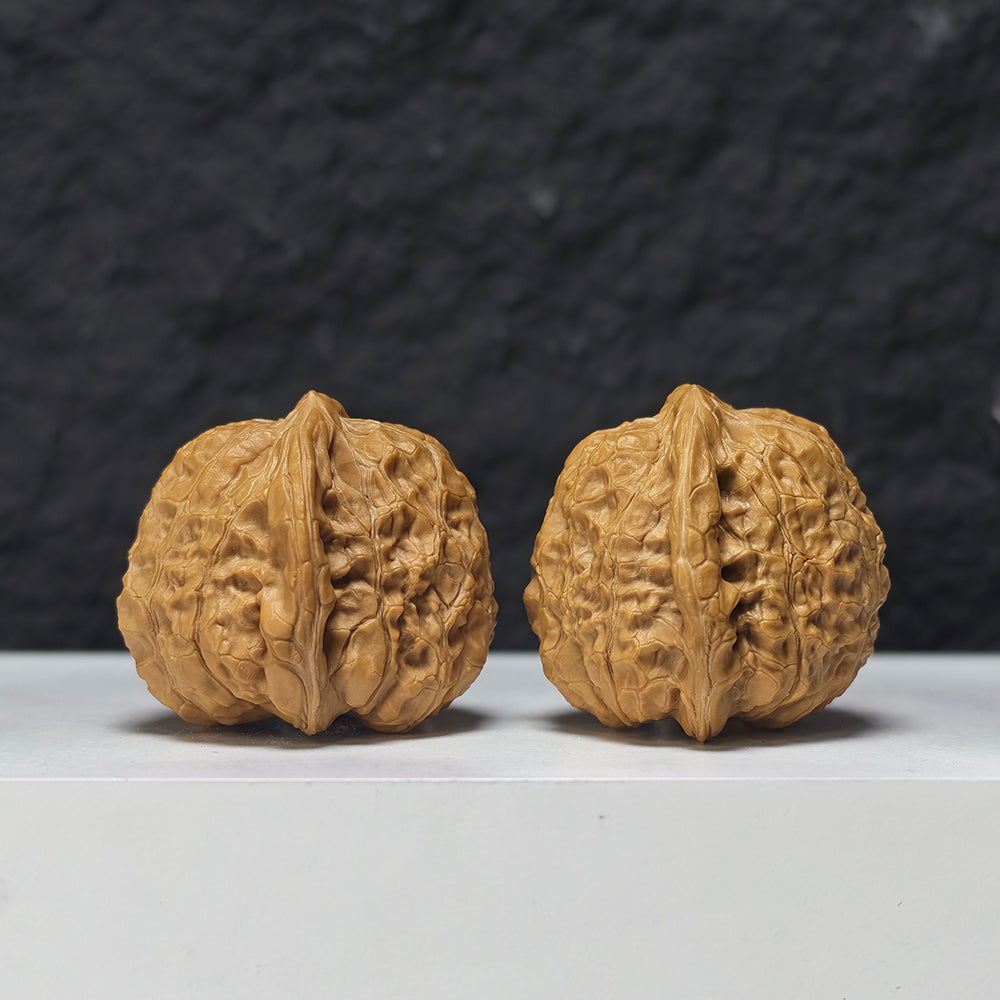 "Pumpkin Dun Lion Head" Nan Gua Dun Collector Wenwan Walnuts Pair | 41.0mm x 41.0mm | SZ-S-042955