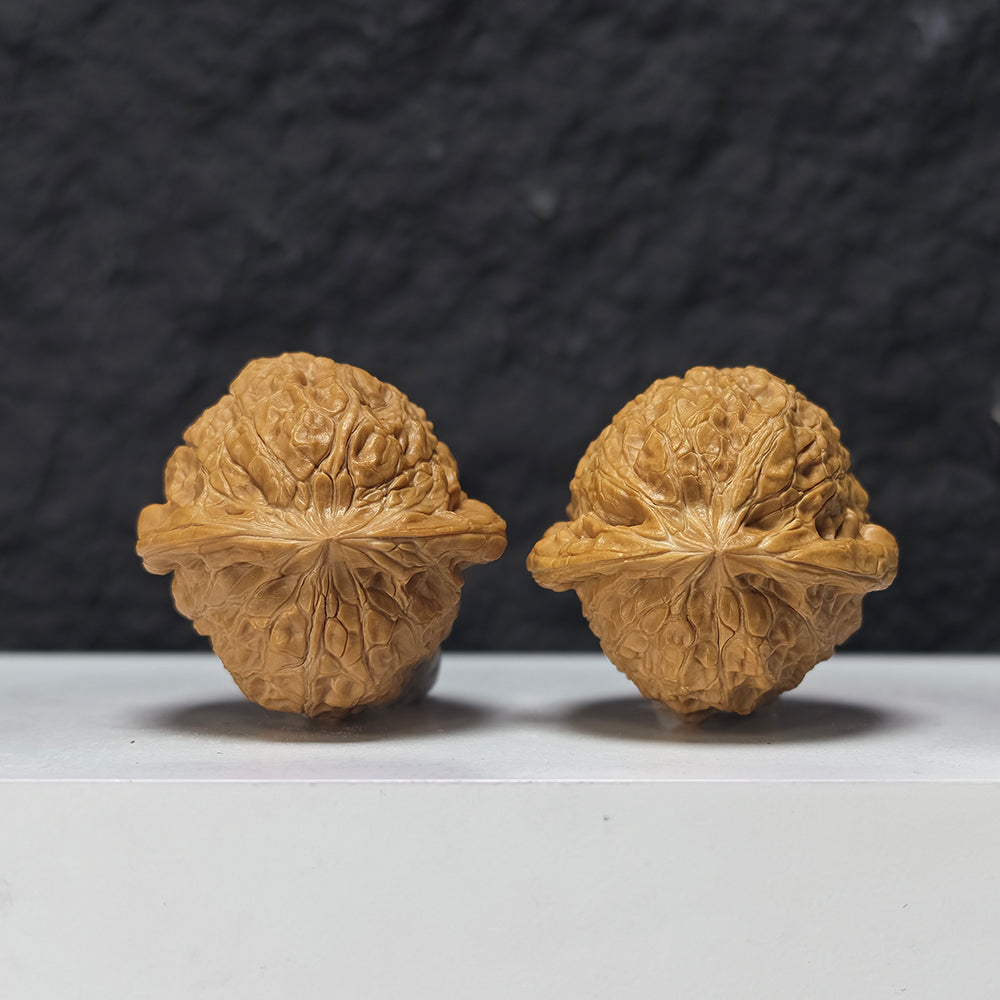 "Pumpkin Dun Lion Head" Nan Gua Dun Collector Wenwan Walnuts Pair | 41.0mm x 41.0mm | SZ-S-042955
