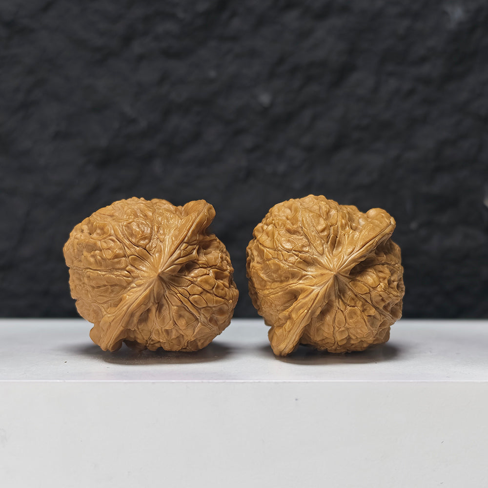 "Pumpkin Dun Lion Head" Nan Gua Dun Collector Wenwan Walnuts Pair | 41.0mm x 41.0mm | SZ-S-042955
