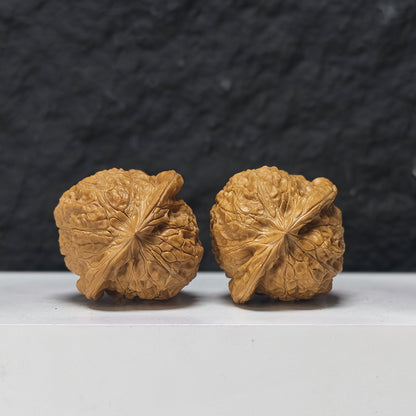 "Pumpkin Dun Lion Head" Nan Gua Dun Collector Wenwan Walnuts Pair | 41.0mm x 41.0mm | SZ-S-042955
