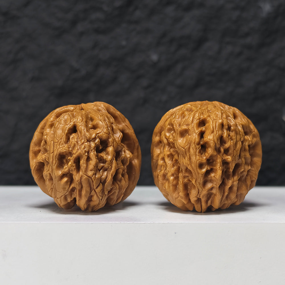 "Rolling Donkey" Lv Da Gun Collector Wenwan Walnuts Pair | 43.0mm x 48.0mm | LDG-SS-005954