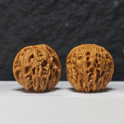 "Rolling Donkey" Lv Da Gun Collector Wenwan Walnuts Pair | 43.0mm x 48.0mm | LDG-SS-005954