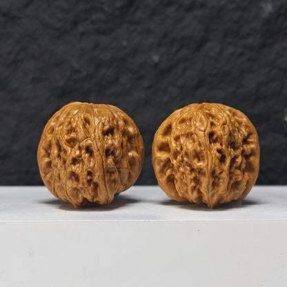 "Rolling Donkey" Lv Da Gun Collector Wenwan Walnuts Pair | 43.0mm x 48.0mm | LDG-SS-005954