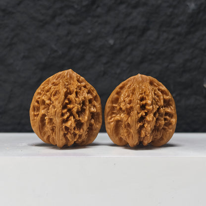 "Peach Heart Xia Yun Ling" Peach Heart Xia Yun Ling Collector Wenwan Walnuts Pair | 40.0mm x 40.0mm | SZ-S-039946