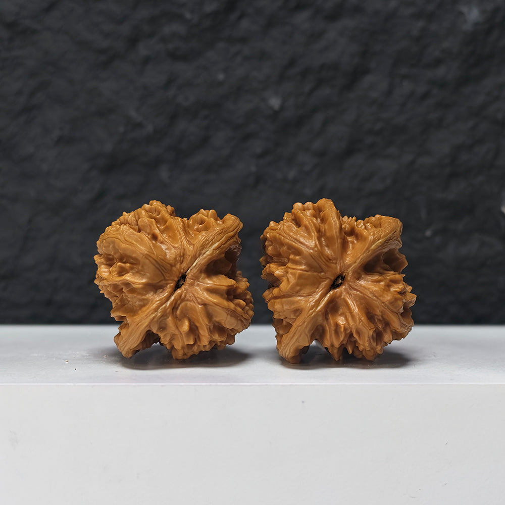 "Peach Heart Xia Yun Ling" Peach Heart Xia Yun Ling Collector Wenwan Walnuts Pair | 40.0mm x 40.0mm | SZ-S-039946