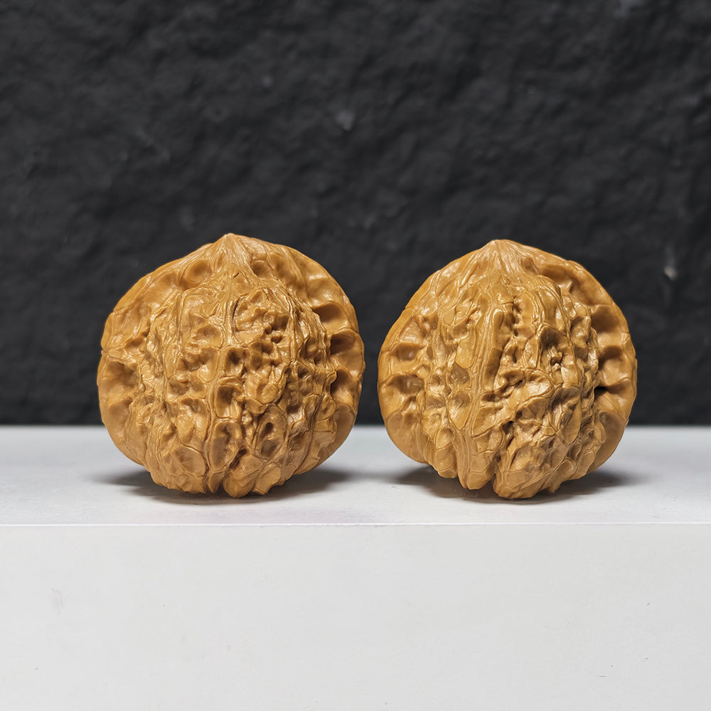 "Pumpkin Dun" Nan Gua Dun SZ-S-038943 Collector Wenwan Walnuts Pair | 43.0mm x 44.0mm | SZ-S-038943