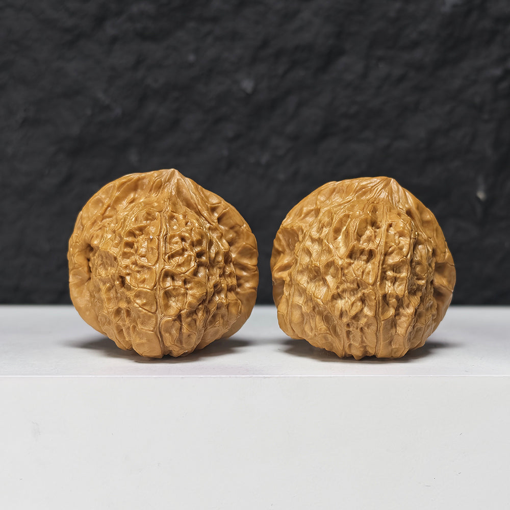 "Pumpkin Dun" Nan Gua Dun SZ-S-038943 Collector Wenwan Walnuts Pair | 43.0mm x 44.0mm | SZ-S-038943