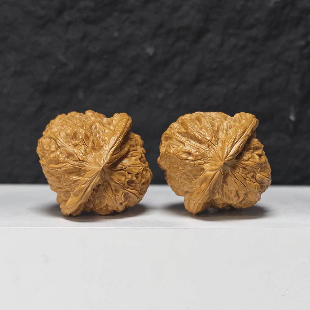 "Pumpkin Dun" Nan Gua Dun SZ-S-038943 Collector Wenwan Walnuts Pair | 43.0mm x 44.0mm | SZ-S-038943
