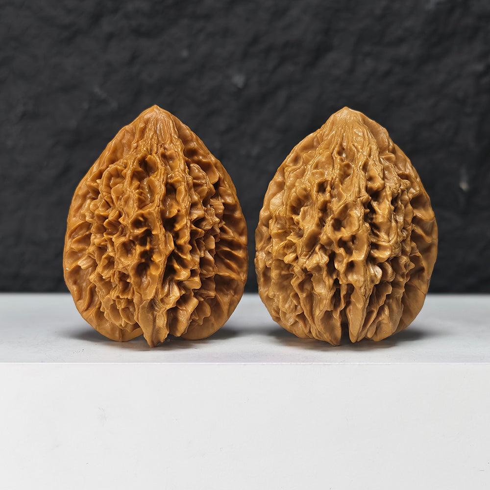 "Nine-Tier Demon Pagoda" Jiu Ceng Yao Ta Collector Wenwan Walnuts Pair | 42.0mm x 42.0mm | JX-SS-005974