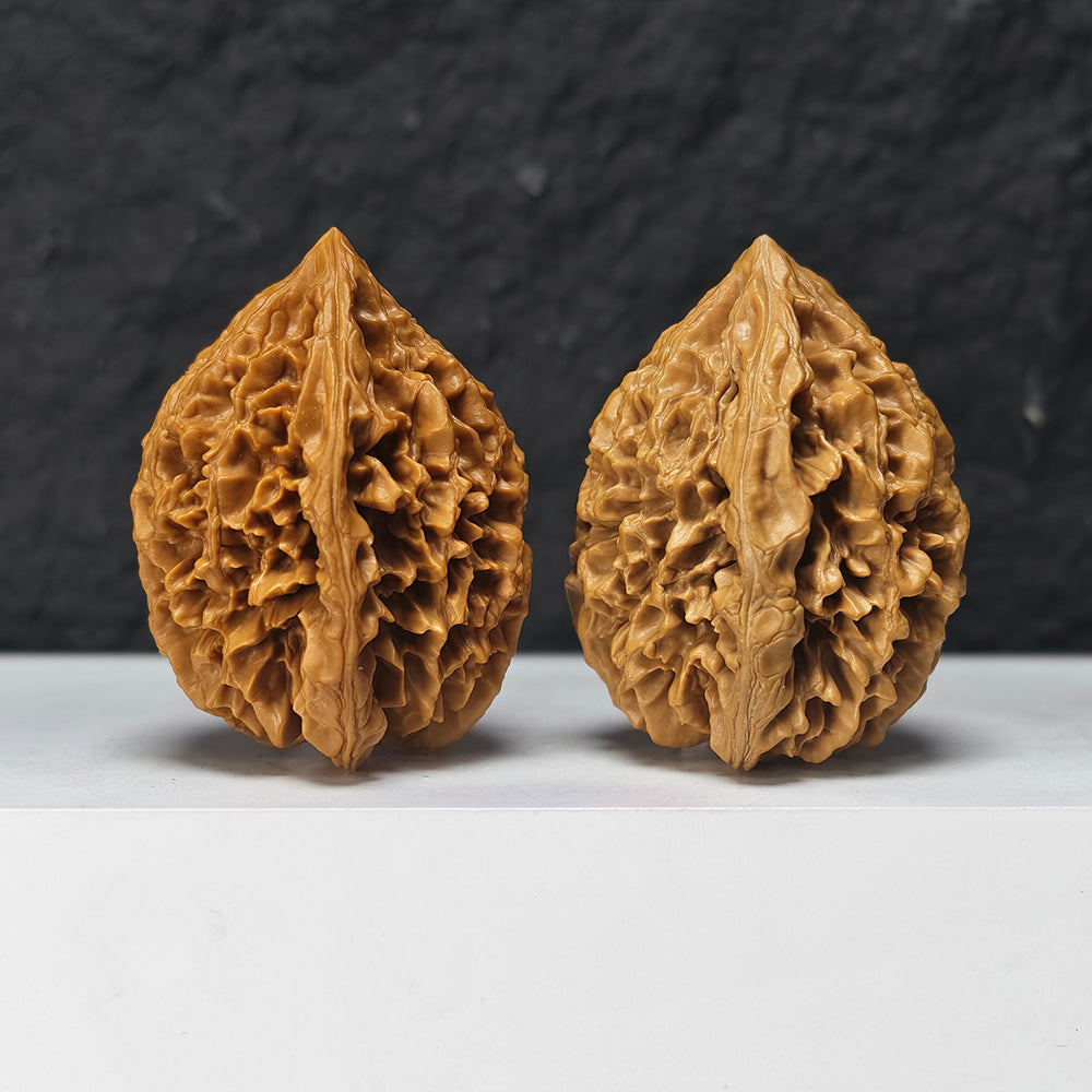 "Nine-Tier Demon Pagoda" Jiu Ceng Yao Ta Collector Wenwan Walnuts Pair | 42.0mm x 42.0mm | JX-SS-005974