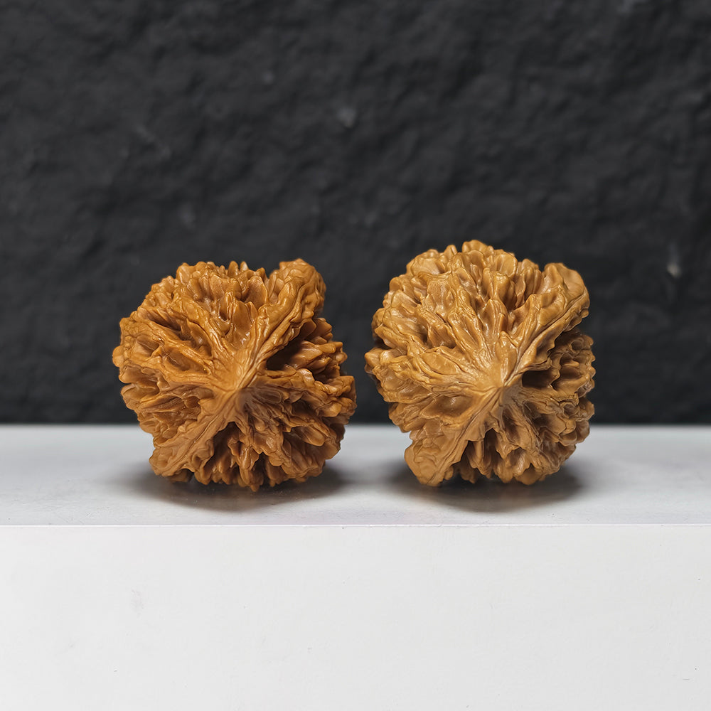 "Nine-Tier Demon Pagoda" Jiu Ceng Yao Ta Collector Wenwan Walnuts Pair | 42.0mm x 42.0mm | JX-SS-005974