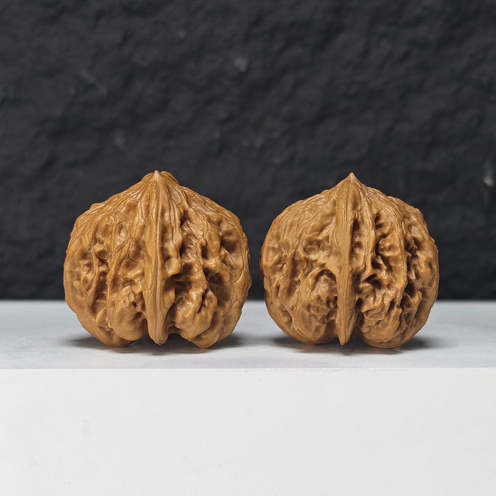 "Nine Dragons Valley Lion Head" Jiu Long Gu Collector Wenwan Walnuts Pair | 37.0mm x 38.0mm | JLG-S-002966
