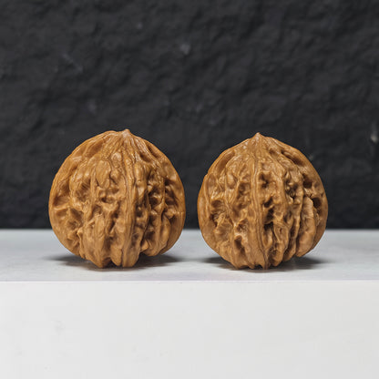 "Nine Dragons Valley Lion Head" Jiu Long Gu Collector Wenwan Walnuts Pair | 37.0mm x 38.0mm | JLG-S-002966