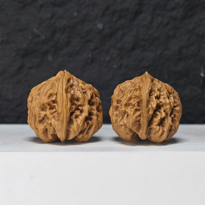 "Nine Dragons Valley Lion Head" Jiu Long Gu Collector Wenwan Walnuts Pair | 37.0mm x 38.0mm | JLG-S-002966