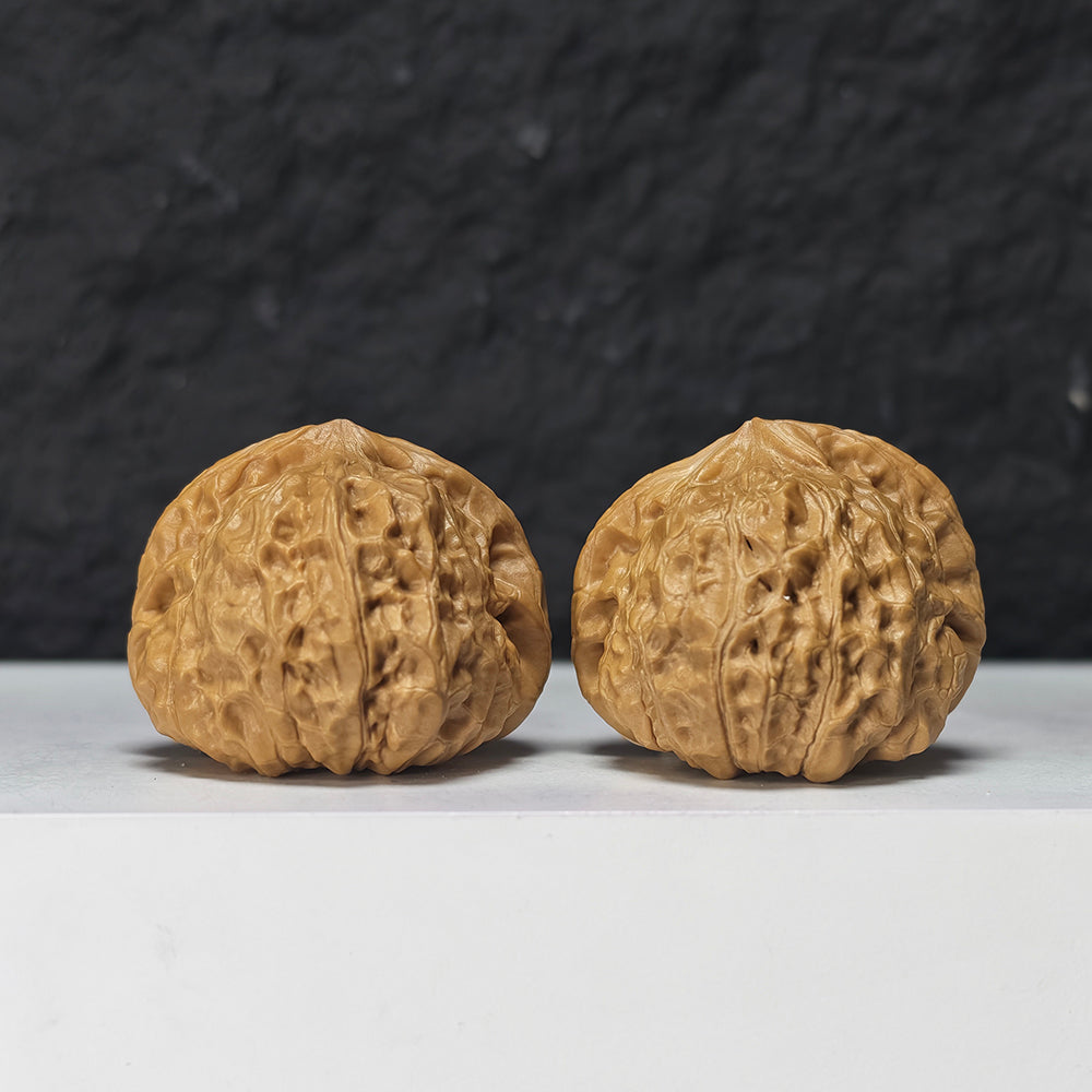 "Little Pumpkin Dun Lion Head" Xiao Nan Gua Dun Collector Wenwan Walnuts Pair | 39.0mm x 39.0mm | SZ-S-044960
