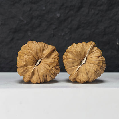 "Little Pumpkin Dun Lion Head" Xiao Nan Gua Dun Collector Wenwan Walnuts Pair | 39.0mm x 39.0mm | SZ-S-044960