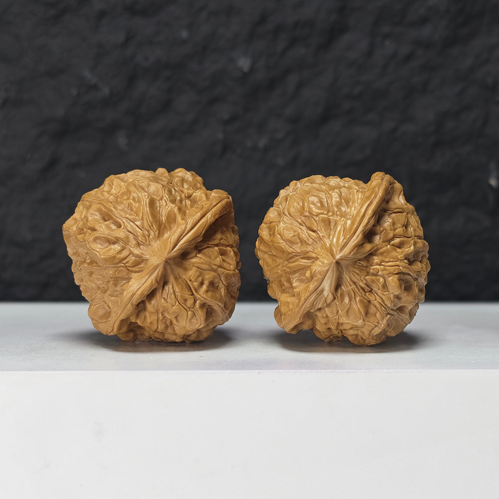 "Little Pumpkin Dun Lion Head" Xiao Nan Gua Dun Collector Wenwan Walnuts Pair | 39.0mm x 39.0mm | SZ-S-044960