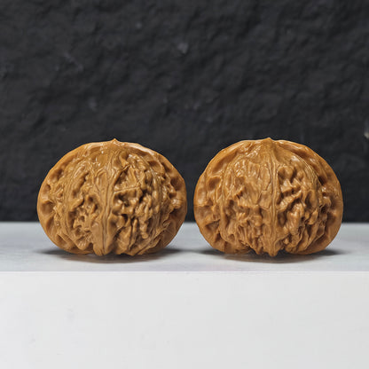 "Palace Lantern Lion Head" Gong Deng Collector Wenwan Walnuts Pair | 42.0mm x 40.0mm | SZ-S-045962