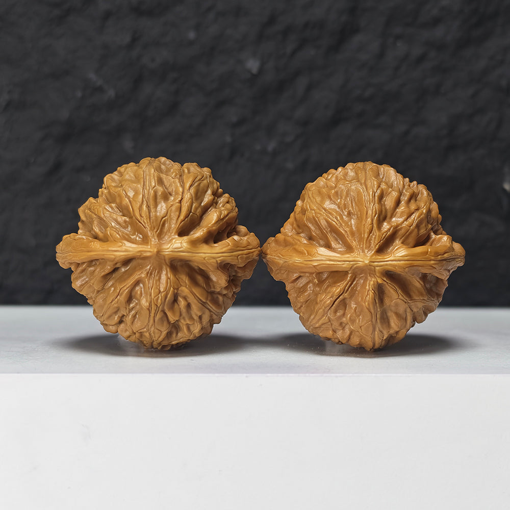"Palace Lantern Lion Head" Gong Deng Collector Wenwan Walnuts Pair | 42.0mm x 40.0mm | SZ-S-045962