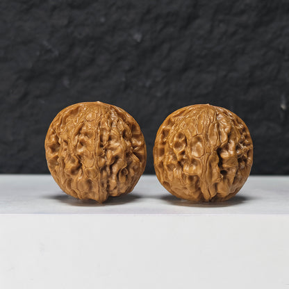 "Ye Ming Zhu Glowing Pearl" Ye Ming Zhu Collector Wenwan Walnuts Pair | 36.0mm x 38.0mm | YMZ-SS-001972