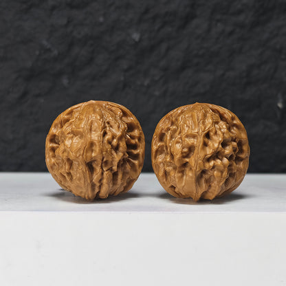 "Ye Ming Zhu Glowing Pearl" Ye Ming Zhu Collector Wenwan Walnuts Pair | 36.0mm x 38.0mm | YMZ-SS-001972