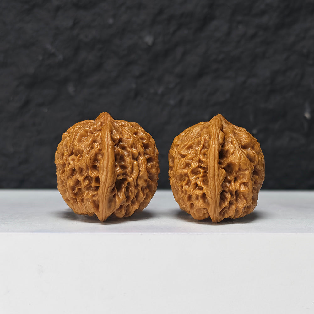 "Rain Flower Stone" Yu Hua Shi Collector Wenwan Walnuts Pair | 37.0mm x 37.0mm | YHS-S-002978