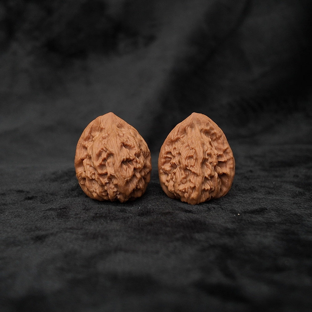 The "Serene Buddha" (Red Lion Sitting Buddha) E-Grade Compact Pair | 30.0mm (Length) x 33.0mm (Width) | YX-E-027253